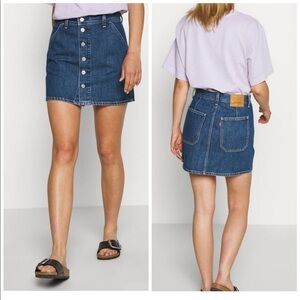 Levi’s Button Front Utility Denim Skirt
